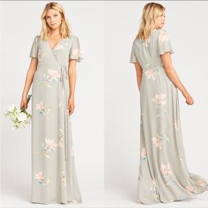 NWT Show Me Your Mumu  Noelle Flutter Wrap Dress Show Me The Ring XS